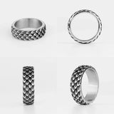 Dragon Scale Stainless Steel Ring ring Viking Warriors