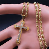 Elegant Zircon Cross Pendant cross necklace Viking Warriors