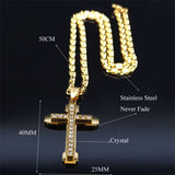 Elegant Zircon Cross Pendant cross necklace Viking Warriors