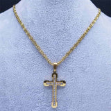 Elegant Zircon Cross Pendant cross necklace Viking Warriors