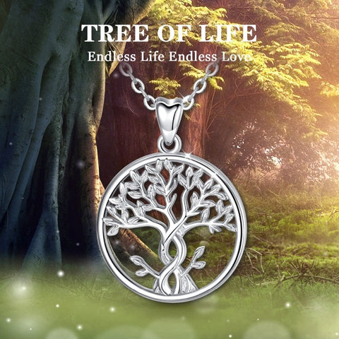 Endless Life 925 Sterling Silver Necklace Tree of Life Necklace Viking Warriors