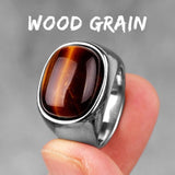Erik the Red Wood Grain Ring Rings Viking Warriors