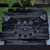 Ethnic Beads Necklace Slavic Viking Moon Brooch Necklace Viking Warriors