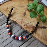 Ethnic Stone,Red Mookaite,Black Onyx Necklace Necklaces Viking Warriors
