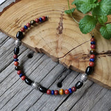 Ethnic Stone,Red Mookaite,Black Onyx Necklace Necklaces Viking Warriors