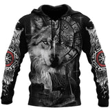 FENRIR VIKING WOLF HOODIE hoodie Viking Warriors