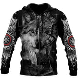 FENRIR VIKING WOLF HOODIE hoodie Viking Warriors