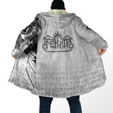 Fenrir Wolf Fleece Hooded Cloak Cloak Viking Warriors