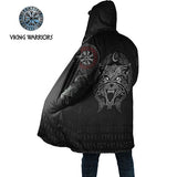 Fenrir Wolf Fleece Hooded Cloak Cloak Viking Warriors