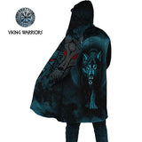 Fenrir Wolf Fleece Hooded Cloak Cloak Viking Warriors