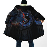 Fenrir Wolf Fleece Hooded Cloak Cloak Viking Warriors