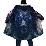 Fenrir Wolf Fleece Hooded Cloak Cloak Viking Warriors