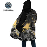 Fenrir Wolf Fleece Hooded Cloak Cloak Viking Warriors