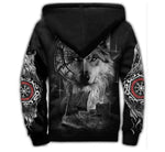 Fenrir Wolf Fleece Jacket zip hoodie Viking Warriors