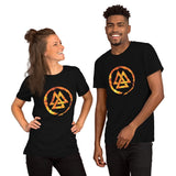 Fire Valknut Viking Symbol T-Shirt Shirts & Tops Viking Warriors