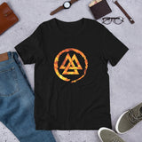Fire Valknut Viking Symbol T-Shirt Shirts & Tops Viking Warriors