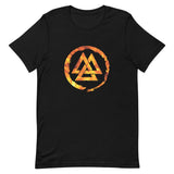 Fire Valknut Viking Symbol T-Shirt Shirts & Tops Viking Warriors