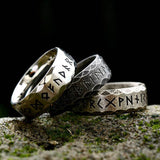 Futhark Runes Men-Women Rings Rings Viking Warriors
