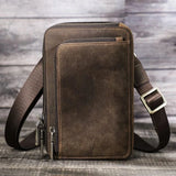 Genuine Leather Men Crossbody Bag bag Viking Warriors