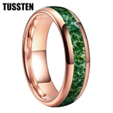 Green Moss Agate Inlay Tungsten Carbide Wedding Band rings Viking Warriors