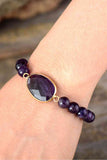 Handmade Amethyst Beaded Bracelet Bracelets Trendsi