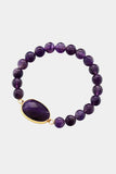 Handmade Amethyst Beaded Bracelet Bracelets Trendsi