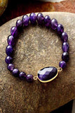 Handmade Amethyst Beaded Bracelet Bracelets Trendsi