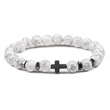 Hematite Cross Bracelet beads bracelets Viking Warriors