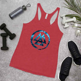 Ice Valknut Women's Racerback Tank tank tops Viking Warriors