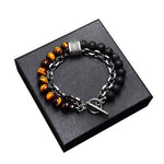 Lava Stone and Chain Bracelet Bracelets Viking Warriors