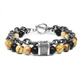 Lava Stone and Chain Bracelet Bracelets Viking Warriors