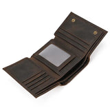 Leather Trifold Wallet with Chain wallet Viking Warriors