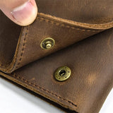 Leather Trifold Wallet with Chain wallet Viking Warriors