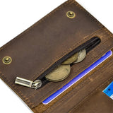 Leather Trifold Wallet with Chain wallet Viking Warriors