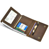 Leather Trifold Wallet with Chain wallet Viking Warriors