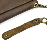 Leather Trifold Wallet with Chain wallet Viking Warriors