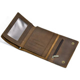 Leather Trifold Wallet with Chain wallet Viking Warriors