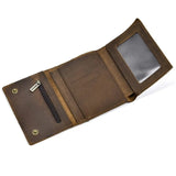 Leather Trifold Wallet with Chain wallet Viking Warriors
