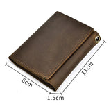 Leather Trifold Wallet with Chain wallet Viking Warriors