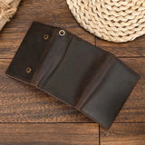 Leather Trifold Wallet with Chain wallet Viking Warriors