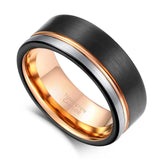 Leif Erikson Rose Gold Men - Women Tungsten Ring Rings Viking Warriors