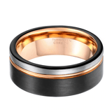 Leif Erikson Rose Gold Men - Women Tungsten Ring Rings Viking Warriors