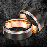 Leif Erikson Rose Gold Men - Women Tungsten Ring Rings Viking Warriors