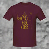 Lord of Rings You Shall Not Pass Men's T-Shirt t shirt Viking Warriors