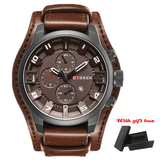 Luxury Mens Watches with Leather Strap Watches Viking Warriors