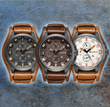 Luxury Mens Watches with Leather Strap Watches Viking Warriors