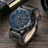 Luxury Mens Watches with Leather Strap Watches Viking Warriors