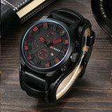 Luxury Mens Watches with Leather Strap Watches Viking Warriors