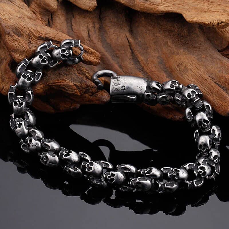 Men's Skull Bracelet Viking Warriors - Main Image