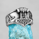 Mjolnir Thor's Hammer Celtic Knot Ring Rings Viking Warriors